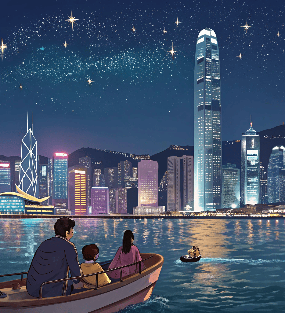 初中組《風起獅山，光照香江》作品