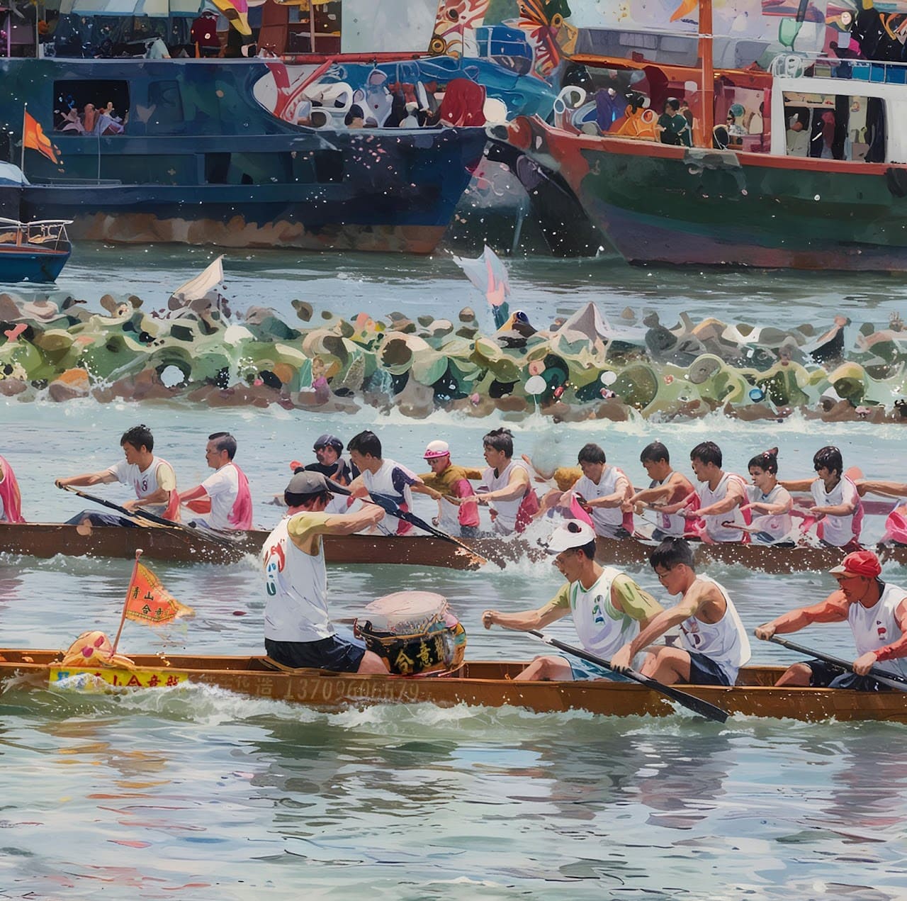 初中組《夜晚的維多利亞港》作品